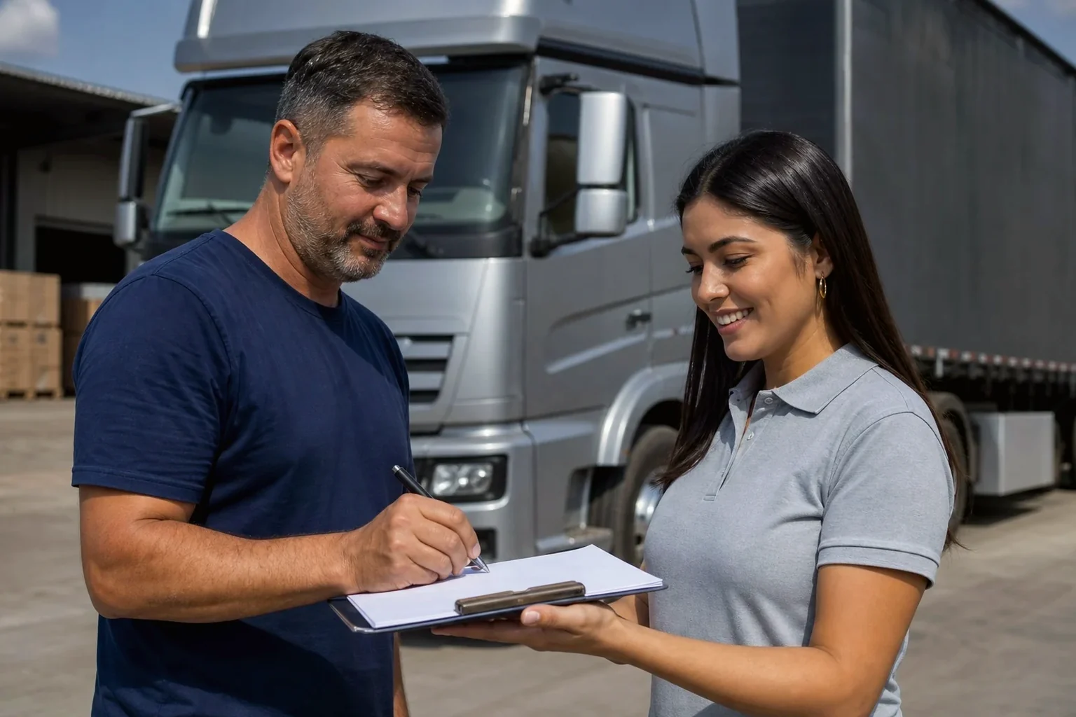 Despachante processando cadastramento na ANTT para transporte.